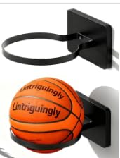 Basketball Holder Wall Mount — Ball Holder Wall Mount,Ball Storage Display Rack for Autograph Basketballs, Soccer/Volleyball Holder，Sports Accessories Organizer - color: Black-4