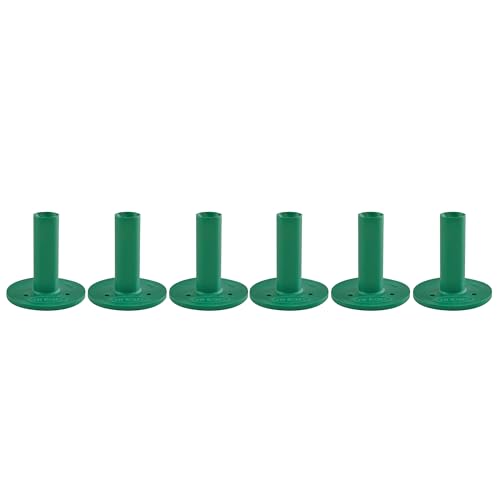 TH Golf Premium Rubber Golf Tees – Pack of 6 – Durable, Long-Lasting Tees in Multiple Sizes & Colours for Drivers, Woods & Irons - style: 55mm Green