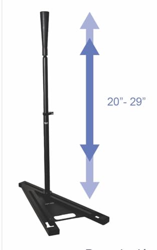 TBT Batting Tee | Adjustable Height Training Tee for Kids & Adults | Patent Approved Slider Base for Multiple Angles | Industrial Steel Stem & Weighted Base | Hand Rolled Flextop - size: Kids