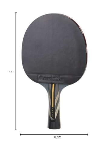 STIGA Pro Carbon + Raptor Performance-Level Table Tennis Rackets with Carbon Technology for Tournament Play - 7-ply Blade with Flared Handles - 2mm Sponge for Enhanced Control and Speed
