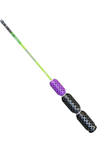 Aero Whip Shaft Tempo and Speed Golf Trainer, Flexible Shaft for Golf Training Aid, Great Golf Warm Up Tool, Swing Speed Air Resistance Training, Gain Up to 30 Yards On Your Drive - color: Black and Purple