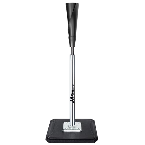 JASCOPRO Portable Batting Tee,Height Adjustable from 25-37 inch Hitting Tee For Baseball and Softball, Easy Assemble Premium Baseball Tee with Rubber Top,Metal Base Softball Tee for Kids/Youths/Adults