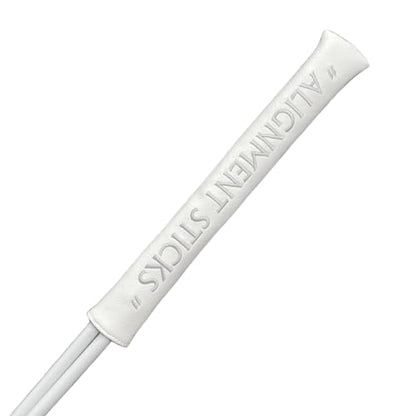 Alignment Stick Headcover Golf Alignment Stick Cover Headcover Holder 13in Hold at Least 2 Sticks - White Soft Synthetic Leather Well Made