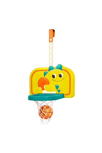 B. toys – Hanging Basketball Net – Adjustable Height – Mini Ball & Air Pump – Sports Toys & Active Play – 3+ Years– Dinosaur Dribbler - style: Basketball With Net