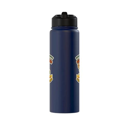 Third-Shot Drop Ironic Pickleball Hobby Player Stainless Steel Insulated Water Bottle - color: Navy Blue