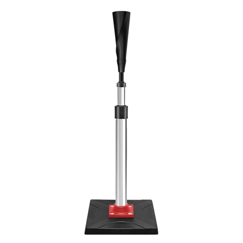 LOMGWAYS Baseball/Softball Batting Tee-Height Adjustable Premium Portable Baseball Tee with Removable Rubber Top and Heavy-Duty Base for All Ages - style: Silver 25"-47"