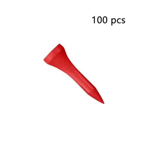 Wooden Golf Tees 3-1/4", 2-3/4", 1-1/2" Available,100 Count (Natural Color, White, Black, Blue, Red, Pink) - color: Red, size: 1 1/2 inch