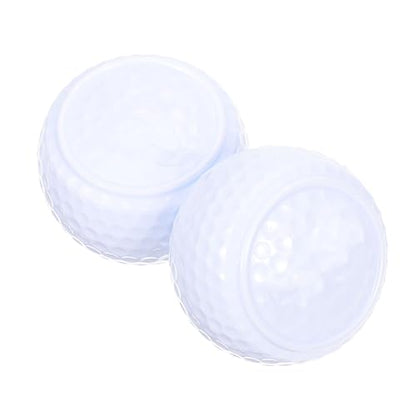 2Pcs Flat Design Golf Training Balls Lightweight Synthetic Rubber Practice Aids for Indoor Putting and Portable Golf Accessories for Men