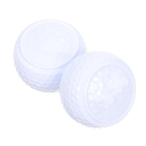 2Pcs Flat Design Golf Training Balls Lightweight Synthetic Rubber Practice Aids for Indoor Putting and Portable Golf Accessories for Men