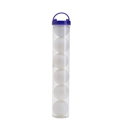 Table Tennis Ping Pong Ball Pack of 6 Balls, 40mm Seamless Design Recreation Table Tennis Equipment, Accessories - Great for Practice and Training - color: White