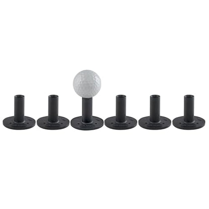 TH Golf Premium Rubber Golf Tees – Pack of 6 – Durable, Long-Lasting Tees in Multiple Sizes & Colours for Drivers, Woods & Irons - style: 45mm Black