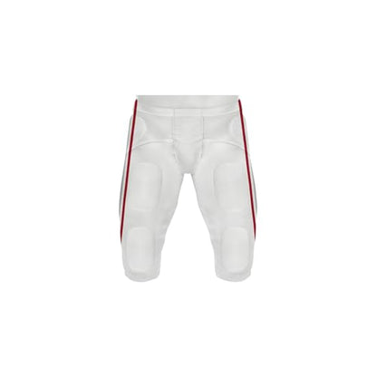Youth Football Practice Jersey, Custom Blank Kids Practice Football Uniform Sportswear for Boys Training Games - color: White Red Sliver
