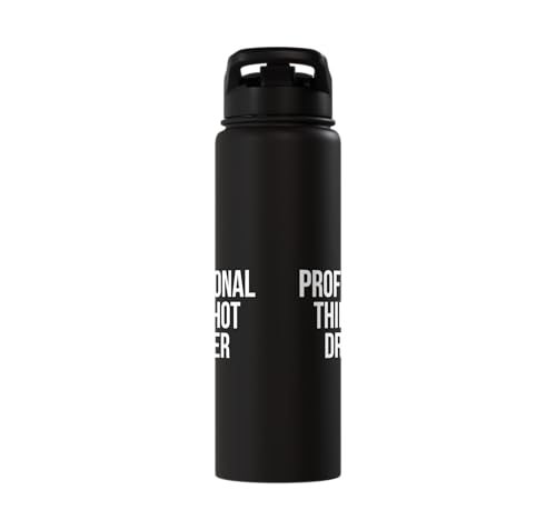 Professional Third Shot Dropper Pickleball Player Stainless Steel Insulated Water Bottle - color: Black