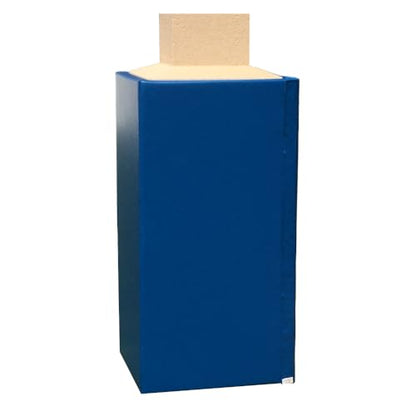 Safety Pole Pad – Square Pole Padding Basketball Pole Pads, 1” Thick Closed Cell Foam for Impact Safety, Weatherproof Goal Padding Pole, UV-Resistant Vinyl Cover, Hook/Loop, 4 FT Tall - color: DARK BLUE, size: 3.5" x 3.5" square