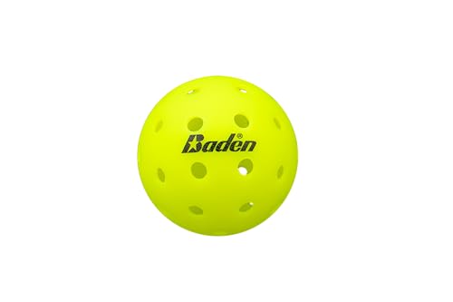 Baden PRO1 Outdoor Pickleball Balls 3-Pack | USA Pickleball (USAPA) Approved | Durable Tournament Grade One-Piece Construction for Competitive Players | Neon Yellow