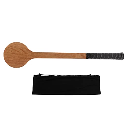 Estink Tennis Sweet Pointer, Red Oak Tennis Pointer Spoon Wood Sweet Pointer Trainer Racket Swing Practice Training Aid with Storage Bag for Sports Accurate Swing Practice