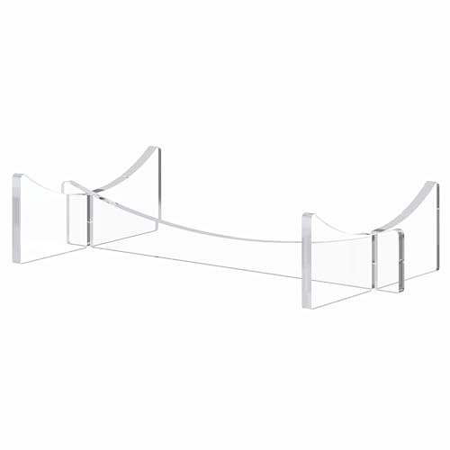 Football Stand Holder, 2-Pack Acrylic Display Stand for Rugby Ball, Clear Rack for Memorial Sports Gloves, 5.9x3.5x1.3 inch - size: 5.9x3.5x1.3 inch