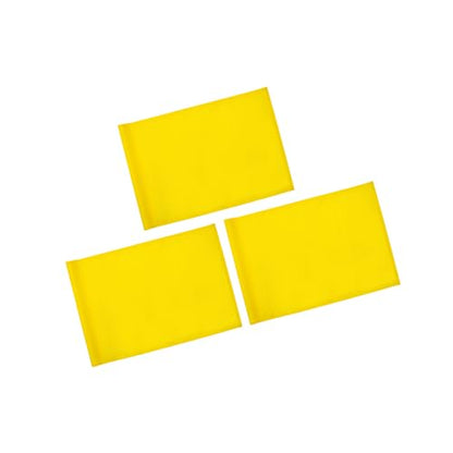 KINGTOP Standard Golf Flags with Tube Inserted, All 20" L x 14" H, Practice Putting Green Flag for Yard, Tournament Course, 420D Nylon PGA Regulation Chipping Pin Flag - color: 20x14 Inch- Blank Yellow- 3pk