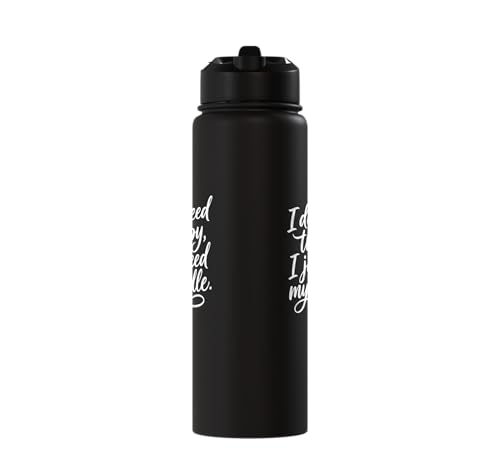 I don't need therapy, I just need my paddle. Pickleball game Stainless Steel Insulated Water Bottle - color: Black
