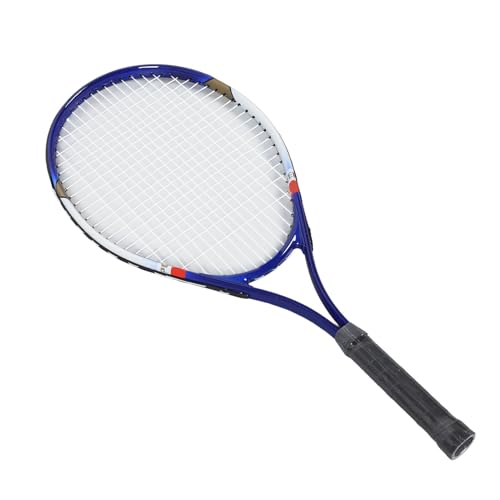 27 Inch Tennis Racket for Adults Teens, Aluminum Alloy Nylon Recreational Tennis Racquet with Comfort Grip and Racket Bag for Beginner Intermediate Players - color: Blue