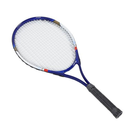 RiToEasysports 27 Inch Tennis Racket, Aluminum Alloy Nylon Recreational Racquet with Racket Bag, for Beginners Intermediate Players Adults Teens - color: Blue