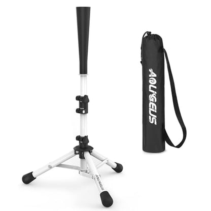 Baseball Tee Batting Tee Softball Tee Portable Travel Hitting Tee,Easy Adjustable Height,Stable Tripod Stand - color: White, style: Tee