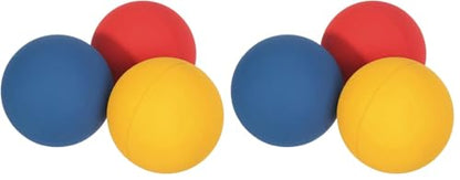 JBM Racquetball Squash 5.5cm / 2.17” Rubber 1 Red 1 Blue 1 Orange Balls in a Net 65-70% Rebound Rate Highly Visible for Racquetball Game Practice Training - size: 5.5cm / 2.17" (Pack of 2)