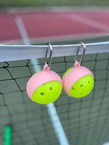 Pickleball Holder | Easily Attach Pickleballs | Ultimate Gift | 2-Pack - color: Pink