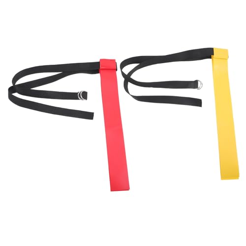 NOLITOY Flag Football Belt Set with Adjustable Football Game Belts and Reusable Red Neon Waist Flags for Youth Training