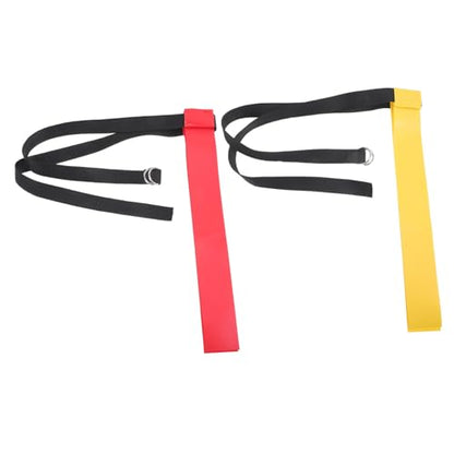NOLITOY Flag Football Belt Set with Adjustable Football Game Belts and Reusable Red Neon Waist Flags for Youth Training