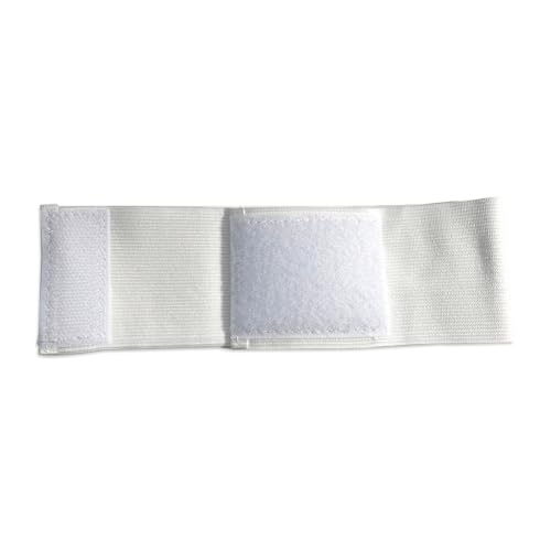 18 Pieces White Armbands Funeral Mourning Band,Kabcifea Full White Soccer Football Captains Armband,Elastic Adjustable Funeral Bands for Multipurpose Use,DIY,Sport Team Badges