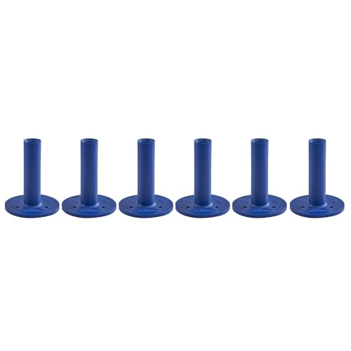 TH Golf Premium Rubber Golf Tees – Pack of 6 – Durable, Long-Lasting Tees in Multiple Sizes & Colours for Drivers, Woods & Irons - style: 65mm Blue