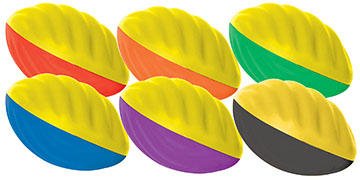 Palos Sports The Zone Two-Tone Spiral Foam Footballs Set of 6