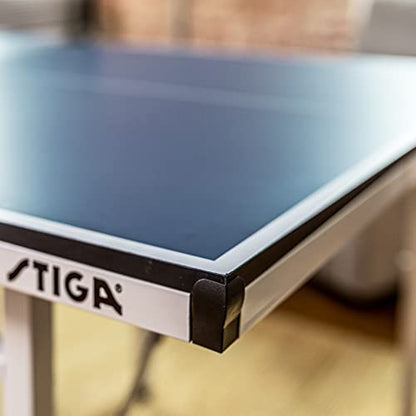 STIGA Space Saver - Compact Ping Pong Table - Separate Table Halves - Regulation Height - No Assembly Required - color: Blue