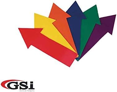 GSi Spot Markers – Non-Slip Non-Toxic Poly Spots – Floor Markers for PE, Sports & Classroom Activities - size: 7.⁠ ⁠Hand Feet Arrow Combo