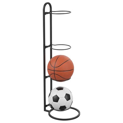 Thenshop Ball Storage Rack Cube Ball Storage Holder Vertical Balls Rack Basketball Stand Carbon Steel Sport Equipment Organizer for Basketball Football Volleyball