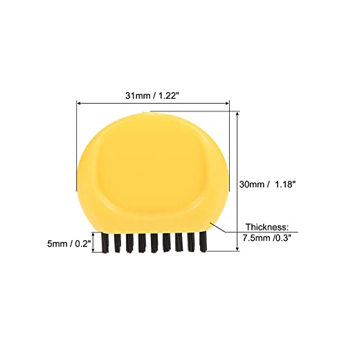 MECCANIXITY Mini Golf Club Brush Pocket Dust Groove Cleaner - color: Yellow
