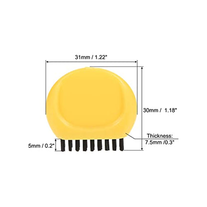MECCANIXITY Mini Golf Club Brush Pocket Dust Groove Cleaner - color: Yellow