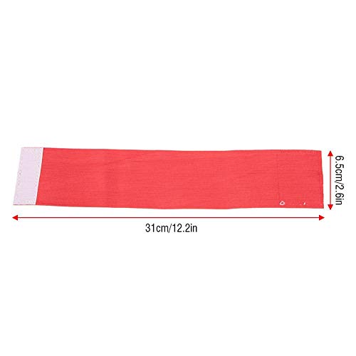 12.2x2.6 in Bright Colors Player Bands, Lightweight Portable Good Texture Captain Arm Bands, Elastic Nylon Hook&Loop for Youth for Adult(red)