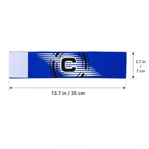 LUOZZY 3pcs Soccer Captain Armband Adjustable Football Basketball Player Armband Team Leader Armlets Elastic Arm Bands, Blue