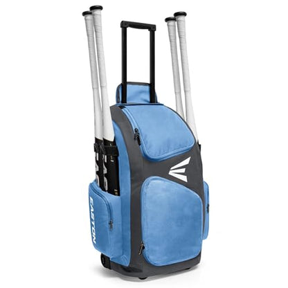 Easton | TRAVELER STAND-UP Wheeled Equipment Bag | Baseball & Softball | Multiple Colors - color: Columbia Blue