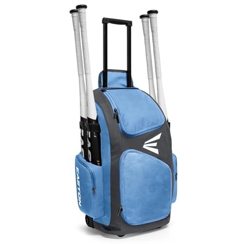 Easton | TRAVELER STAND-UP Wheeled Equipment Bag | Baseball & Softball | Multiple Colors - color: Columbia Blue