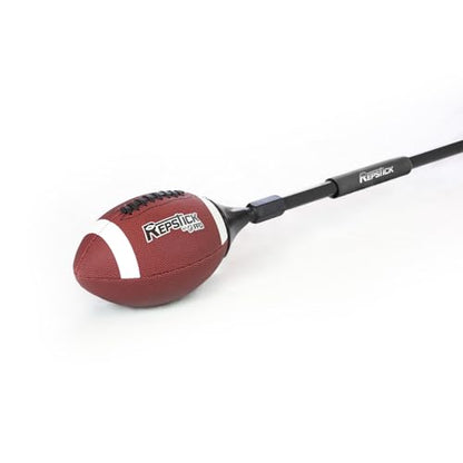 The Original Football Training System for Youth Athletes - Leather Ball with Speed Grip Stick for Perfect Catches Every Play
