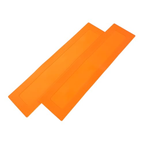 2pcs Baseball Training Flat Markers Set, Portable Rectangular Agility Court Spots, Orange Boundary Line Markers for Gym, Soccer, Basketball, Volleyball Sports Training