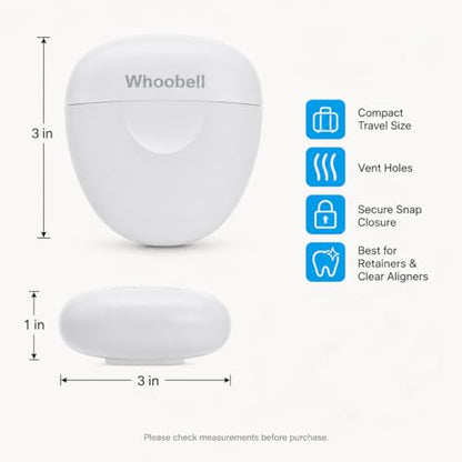 Retainer Case with Vent Holes, Slim Travel Aligner Holder for Retainers and Thin Mouth Guards, Milky White