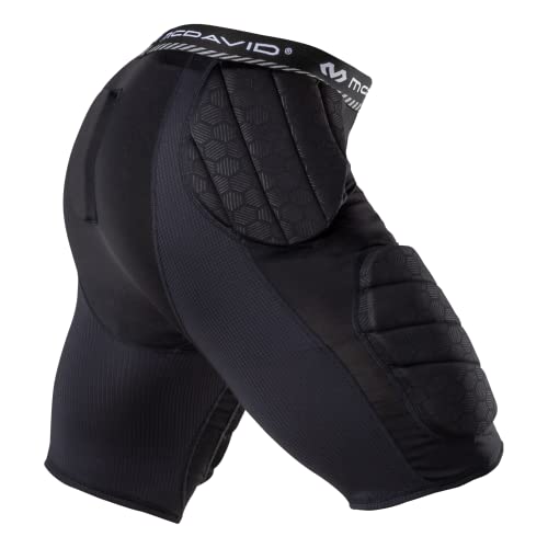 McDavid Youth Integrated 5-Pad Girdle, Durable & Breathable Padded Support with Hard-Shell Thigh Guards Football Kids - size: Youth-M, style: Black
