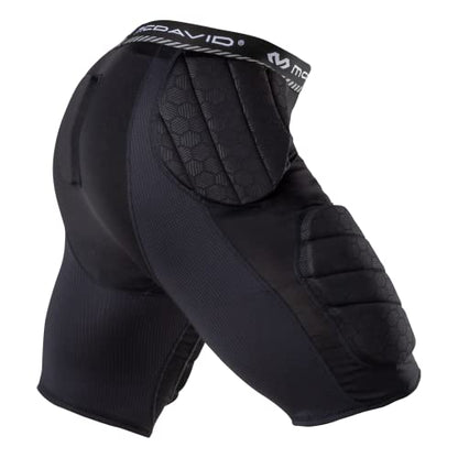McDavid Youth Integrated 5-Pad Girdle, Durable & Breathable Padded Support with Hard-Shell Thigh Guards Football Kids - size: Youth-M, style: Black