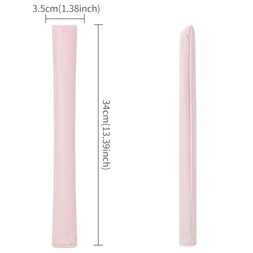 Golf Alignment Stick Cover Premium Leather Perfect Cover for Alignment Sticks Classic Blank Direction Rod Design Alignment Sticks Holder Golf Club Protector Holds 2 Sticks. - color: Pink