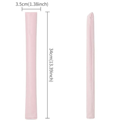Golf Alignment Stick Cover Premium Leather Perfect Cover for Alignment Sticks Classic Blank Direction Rod Design Alignment Sticks Holder Golf Club Protector Holds 2 Sticks. - color: Pink