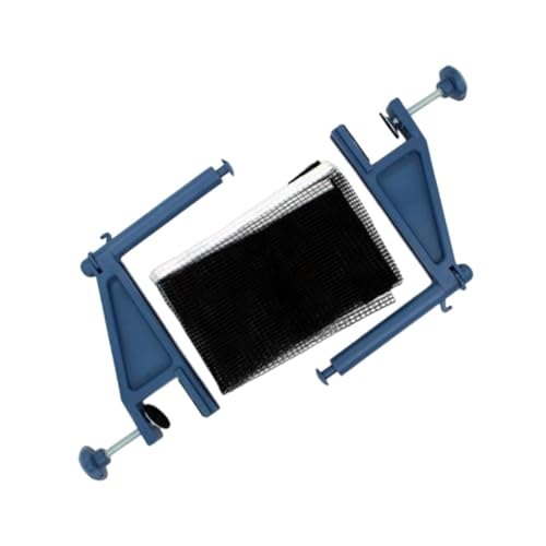 Table Tennis Net Post Set Portable Replacement Pong Clamp Net Practice for Outdoor Indoor Exercise - color: Dark Blue
